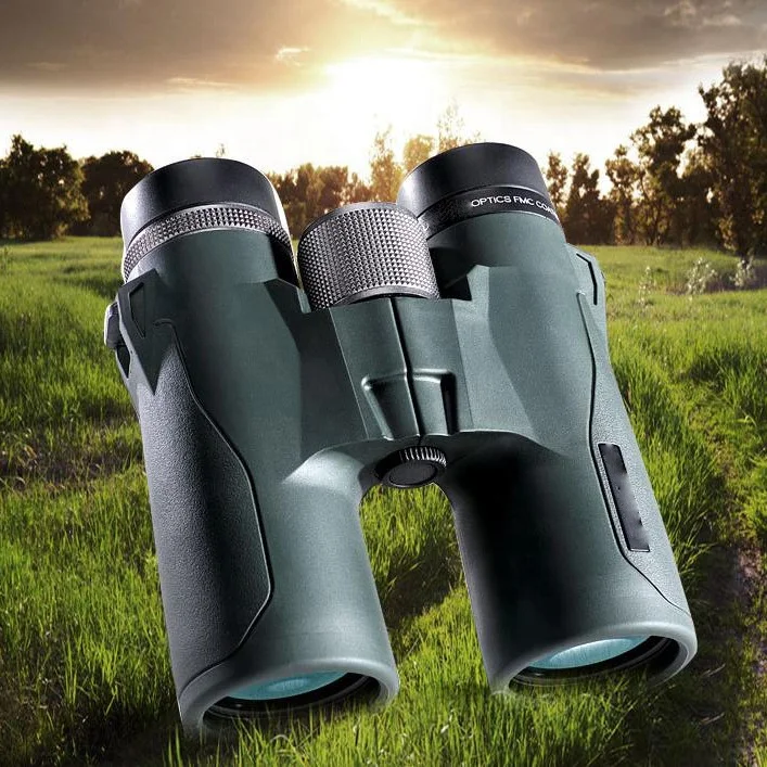 High Quality Tactical Nitrogenous Waterproof  8x42 10x42 High Power Dark Green BAK4 Binoculars Telescope for Outdoor Hunting