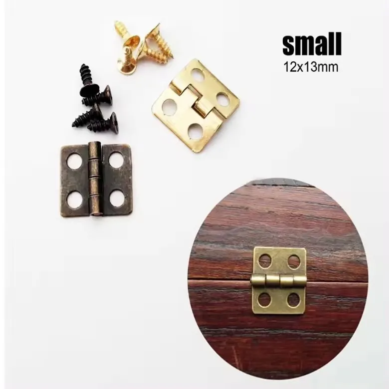 Custom Small Rectangular Black 304 Hinged Lid Cigarette/Gift/Candy/Mint Packaging Furniture Hinges