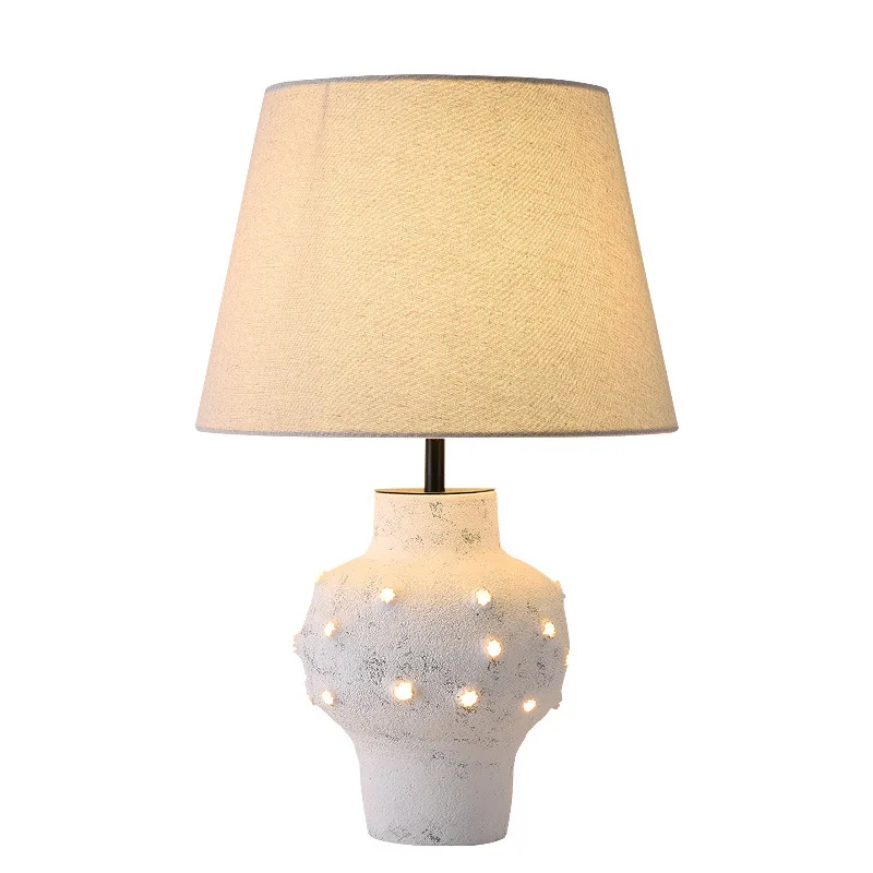Wholesale wabi-sabi handmade pottery table lamp designer lamp hotel decoration japanese style ceramic table lamp