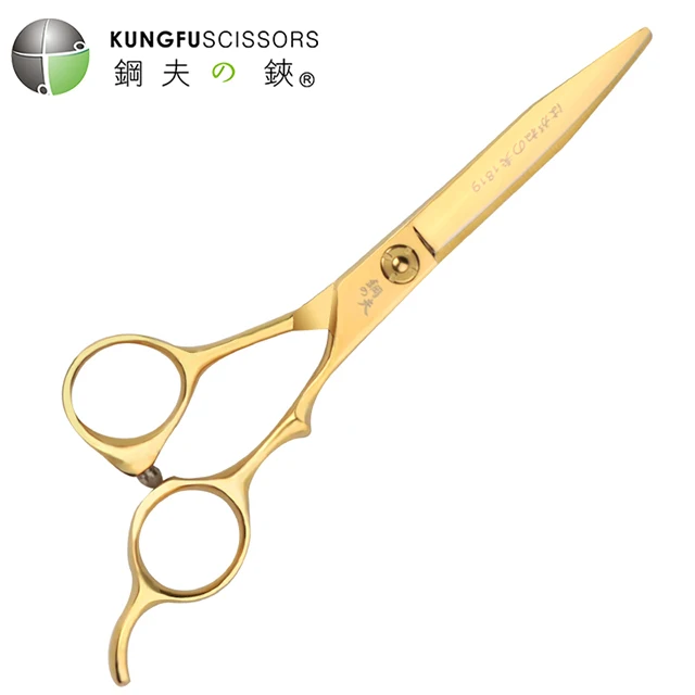 6 inch Gold Salon Beauty Scissors Professional Barber Hair Styling Stainless Steel Hair Scissors