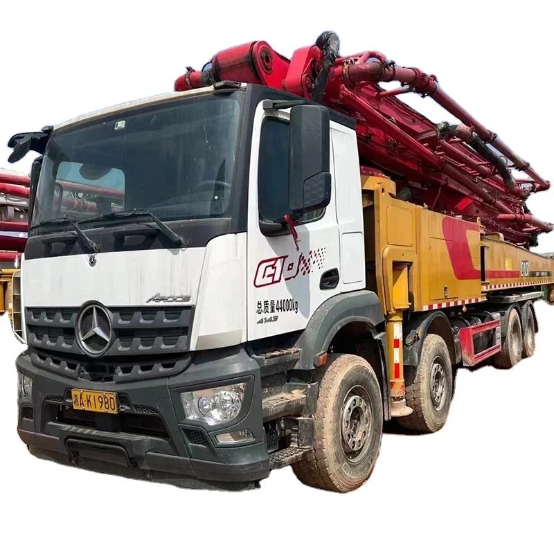 Quality Benz Chassis 49m Sanys Truck-mounted Concrete Pump Boom Placer Used Concrete Mixer Truck