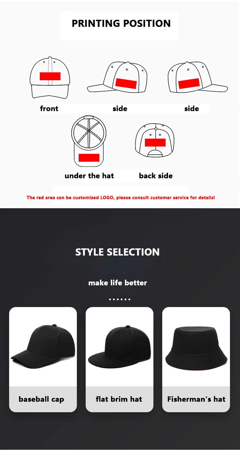 Wholesale Custom LOGO Small minimum order brand quality customized high frequency logo embroidery curved brim baseball hat