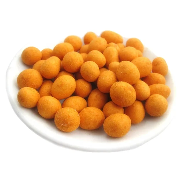 Hot Sale Roasted Coated Crispy Fry Peanuts Snack Sweet Corn Peanut Cracker Flat