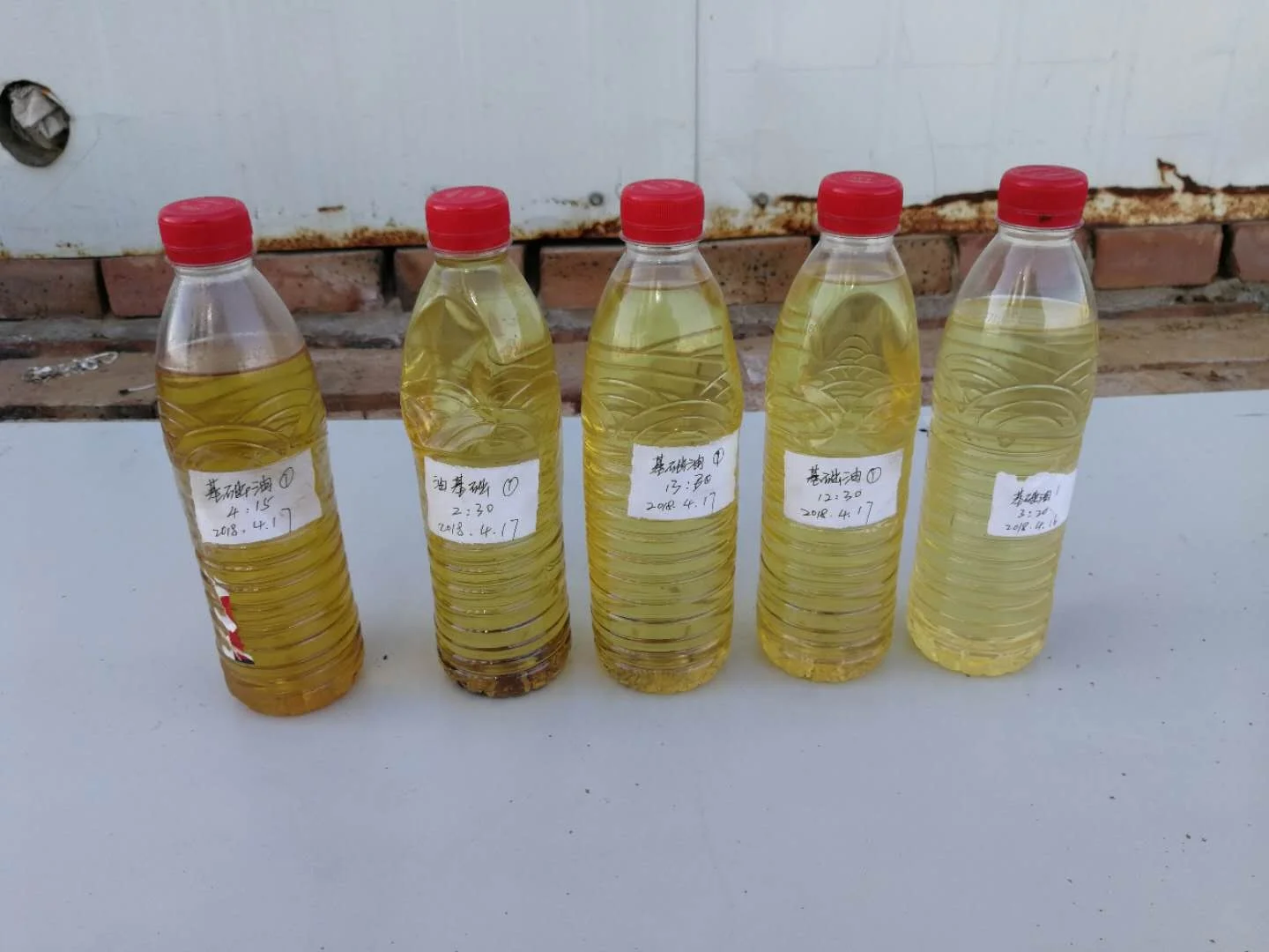 
Continuously into the waste oil refined oil products falling film evaporator Responsible finished product 