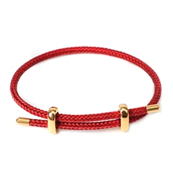 Hot Male/Female Adjustable Clasp Multi-color Lucky Wire Rope Stainless Steel Bracelet