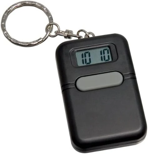 English French Germany Spanish Talking Keychain Watch Talking Key Chain Square -Black