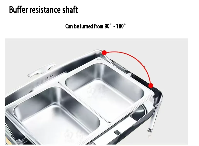 Customizable 13.5 liters High capacity 1/2/3Multi grid stainless steel chafing dishes for catering