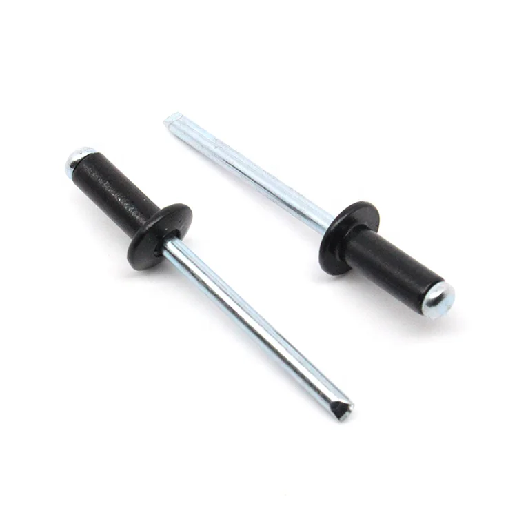 Custom rivets black anodized blind rivet aluminum steel dome head pop blind rivet