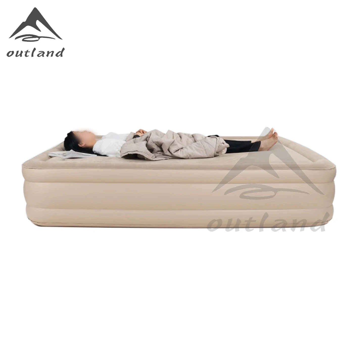 Outdoor air bed portable double 191*137cm air mattress single lunch break camping sleeping mat