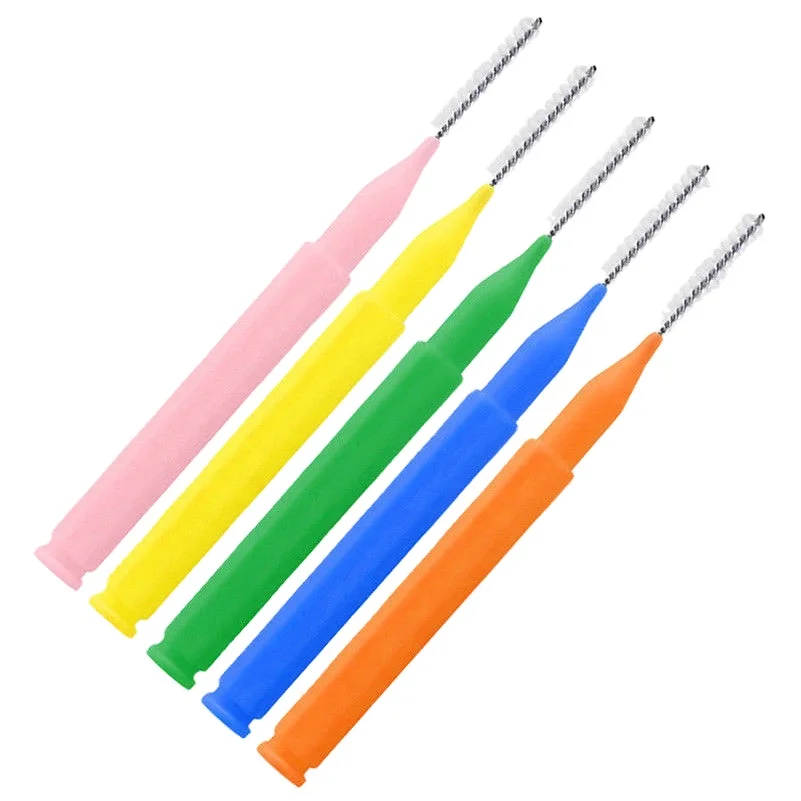 New Design rubber toothpicks plastic Tooth Cleaning Tool Travel interdental brush Soft Silicone Brush