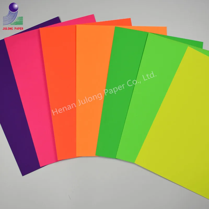 Colored Fluorescent Paper for Packing and Printing