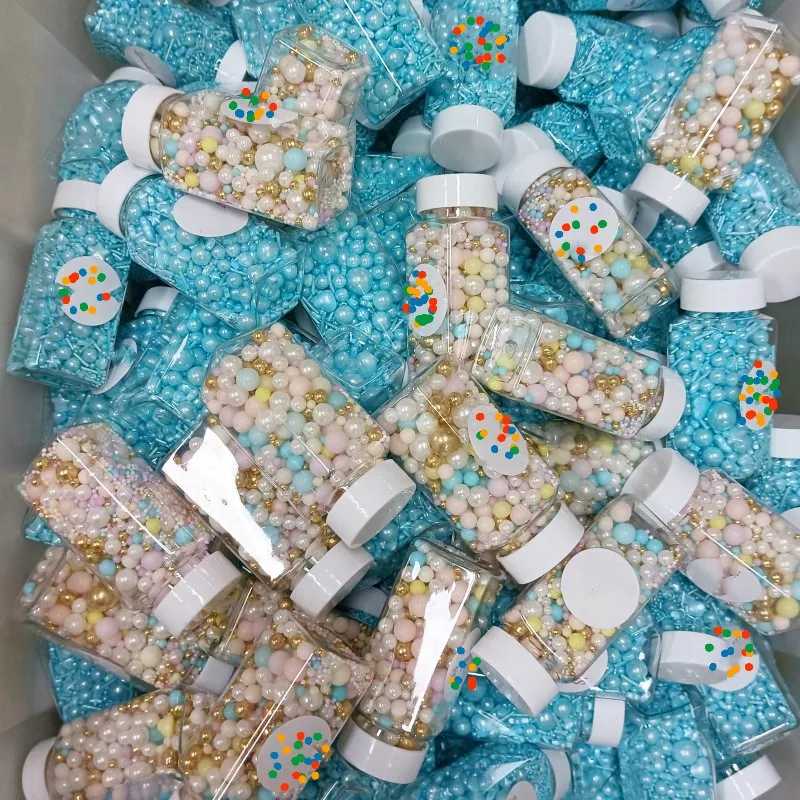 100g Edibles Sugar Beads Mixed Size Bakery Decoration Ingredients Candy Sprinkles Cake Decoration for Cake Decorating Supplies