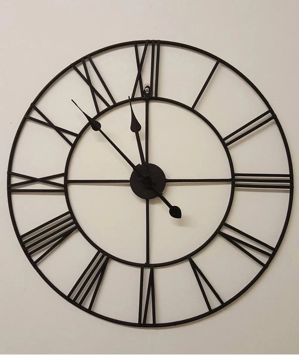 Outdoor Roman Number Metal Garden large wall clock