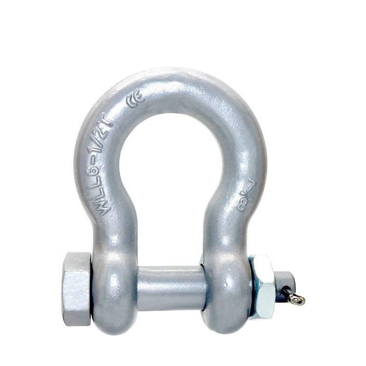 Bolt type dee bow shackle/High Strength Drop Forged Shackle/Safety Bolt Shackle