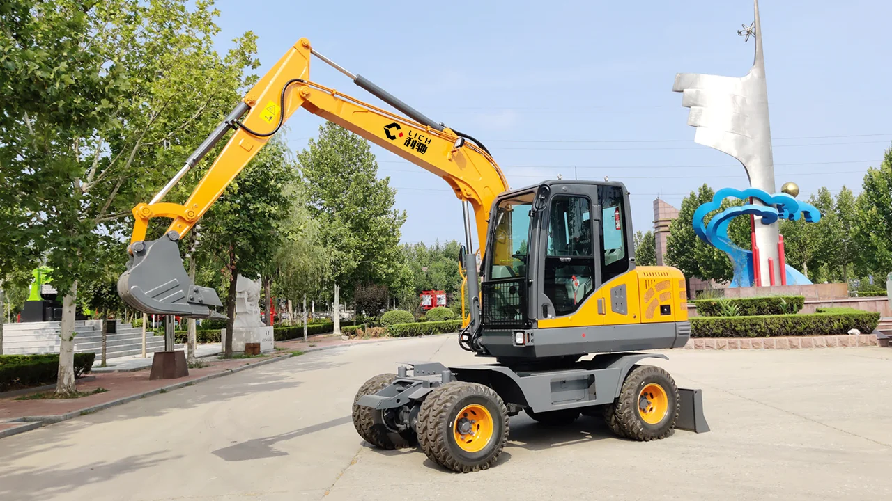 LICHMACH LC295W-9A Excavator 9.5ton 0.3cbm Hydraulic Wheeled Excavators Bucket