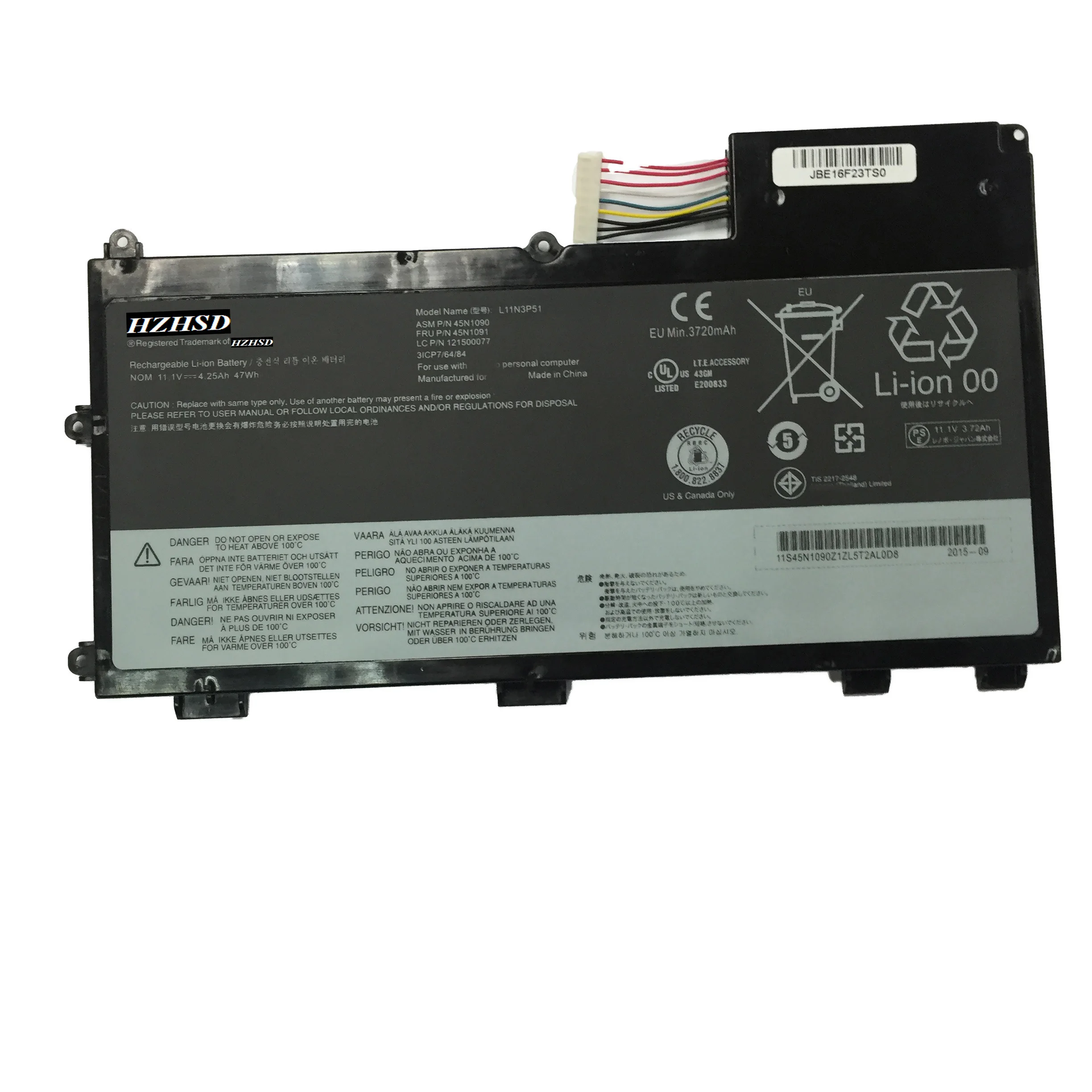 
11.1V 47Wh T430U Laptop Battery for Lenovo ThinkPad L11N3P51 L11S3P51 45N1090 45N1089 45N1091 