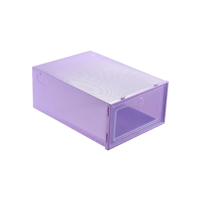 Fashion Side Open Type Simple Assemble Custom Sneakers Foldable Clear Drawer Case Shoes Storage Box