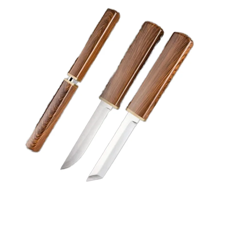 Hot Sell Double Knives Mandarin Duck Double Dragon And Phoenix Mutton Double-side Sliding Knives Plastic With Wooden color marbl