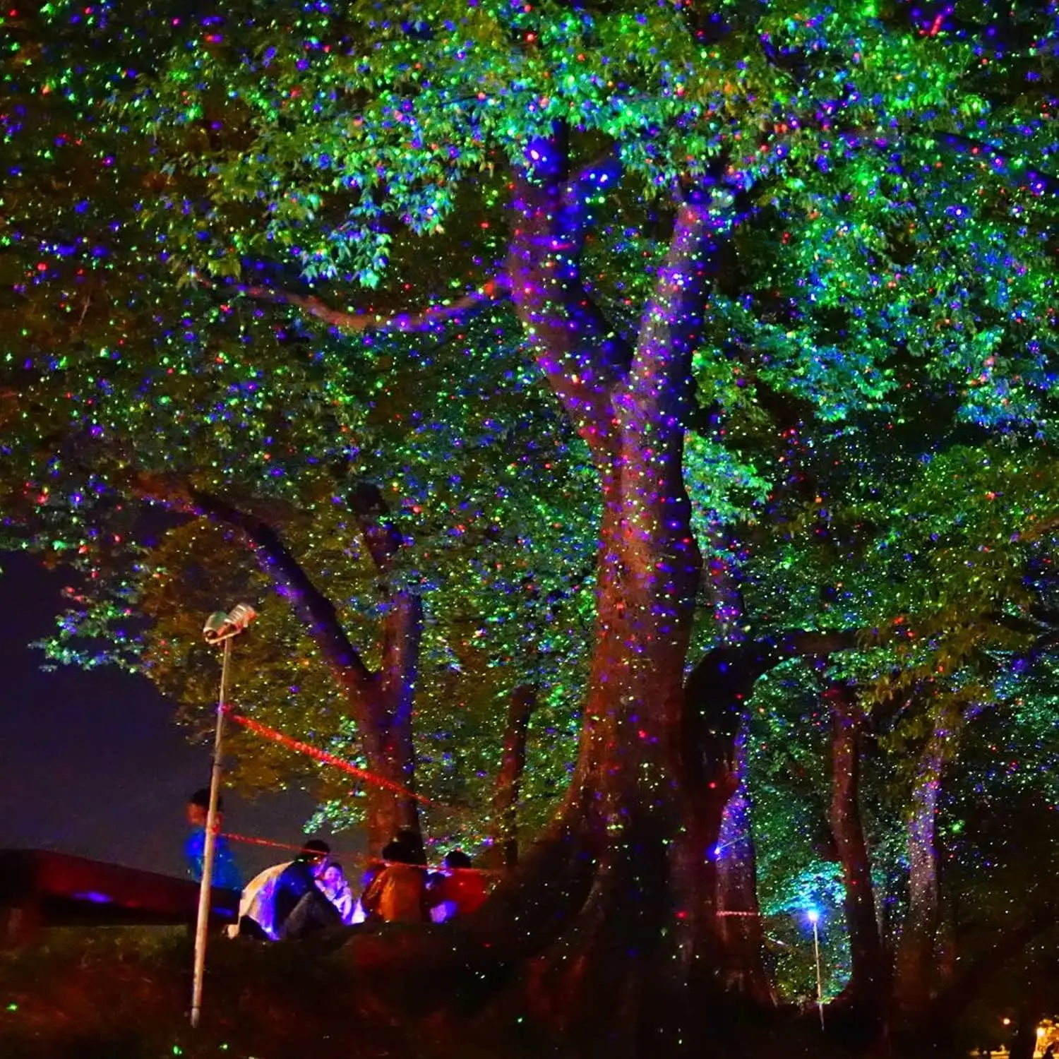 Newest RGB Star Motion Outdoor Laser Christmas Lights Projector Shower