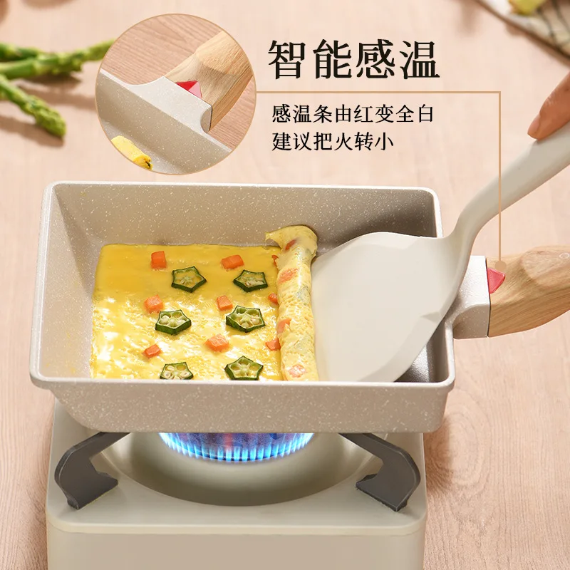 Factory Wholesale High Quality Aluminum Alloy Frying Pan, Square Multi-function Pot Cookware