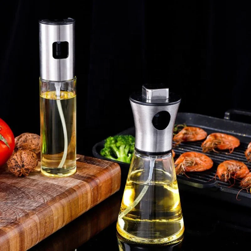 Kitchen Tool Stainless Steel Barbecue Spray Bottle Oil Sprayer for Cooking Olive Glass Sprayer Mister