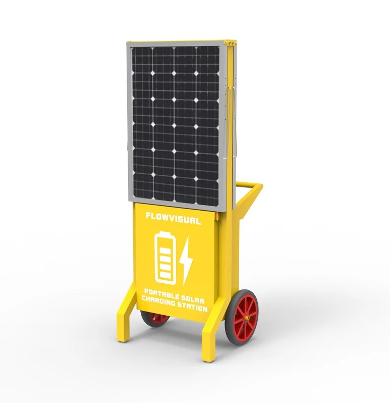 
Portable Metal Cabinet Solar Phone Charging Station Cart 