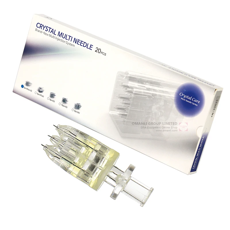 Crystal 5Pin 9Pin Multi Needle Injector 5Pins For Hyaron Rejuran Skin Booster Mesotherapy Injections Anti Wrinkles