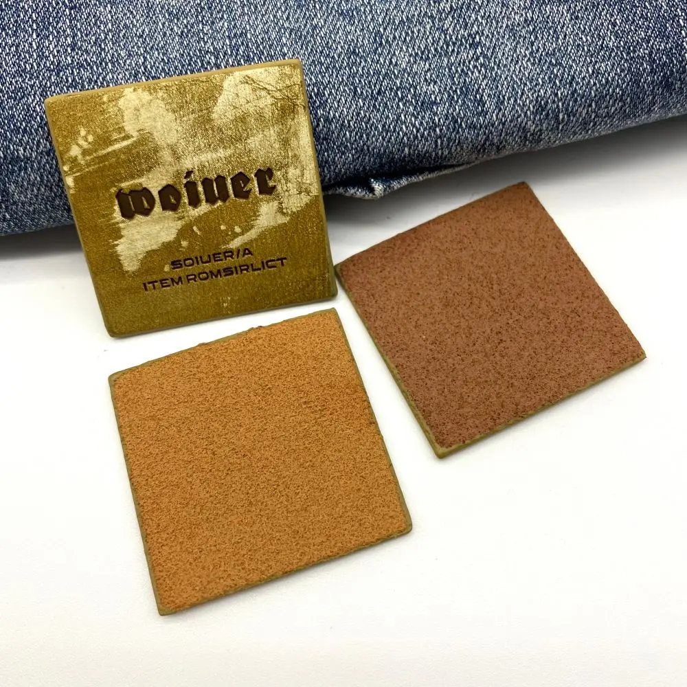 Custom Jeans Leather Denim Patch Logo Iron on Patches on Sweatshirts for Hats Bags