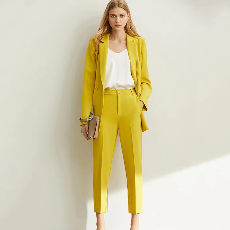 
Custom Temperament Belt Thin Casual OL Professional Wear Office Work Spring Summer Ladies Pants Business Women Suit 