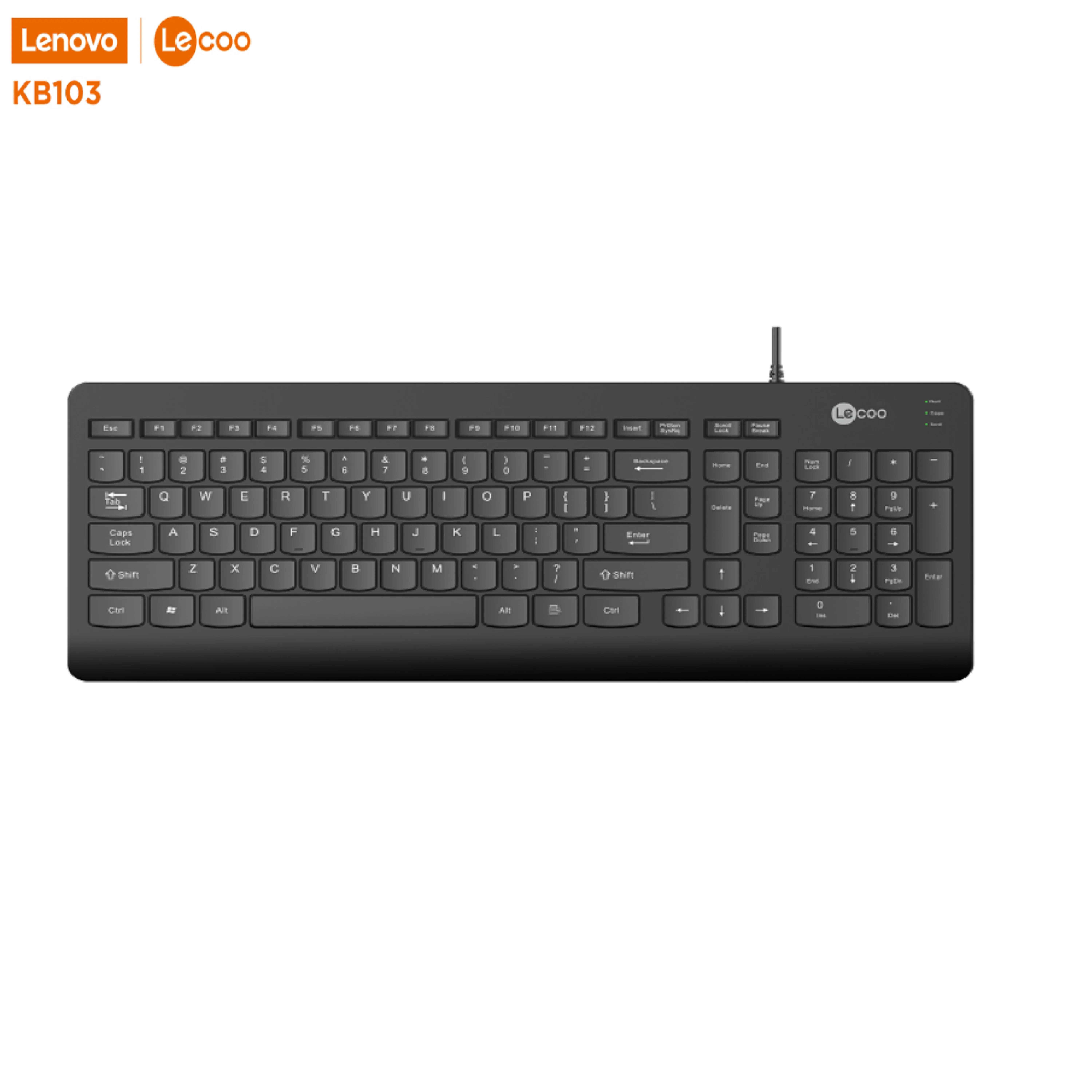 Lenovo Lecoo Gaming Keyboard KB103 Mechanical 104 Keys Waterproof Laptop Gold Original USB wired Keyboard for desktop computer