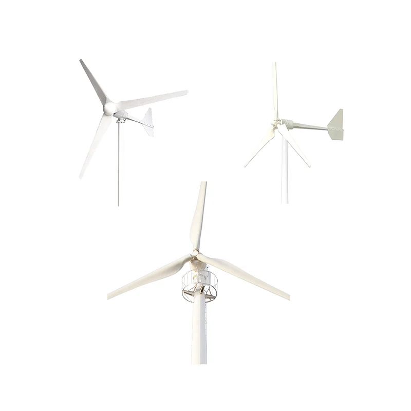 White Low Wind Speed Start Horizontal Axis Wind Turbine For Energy Windmill Power Generation