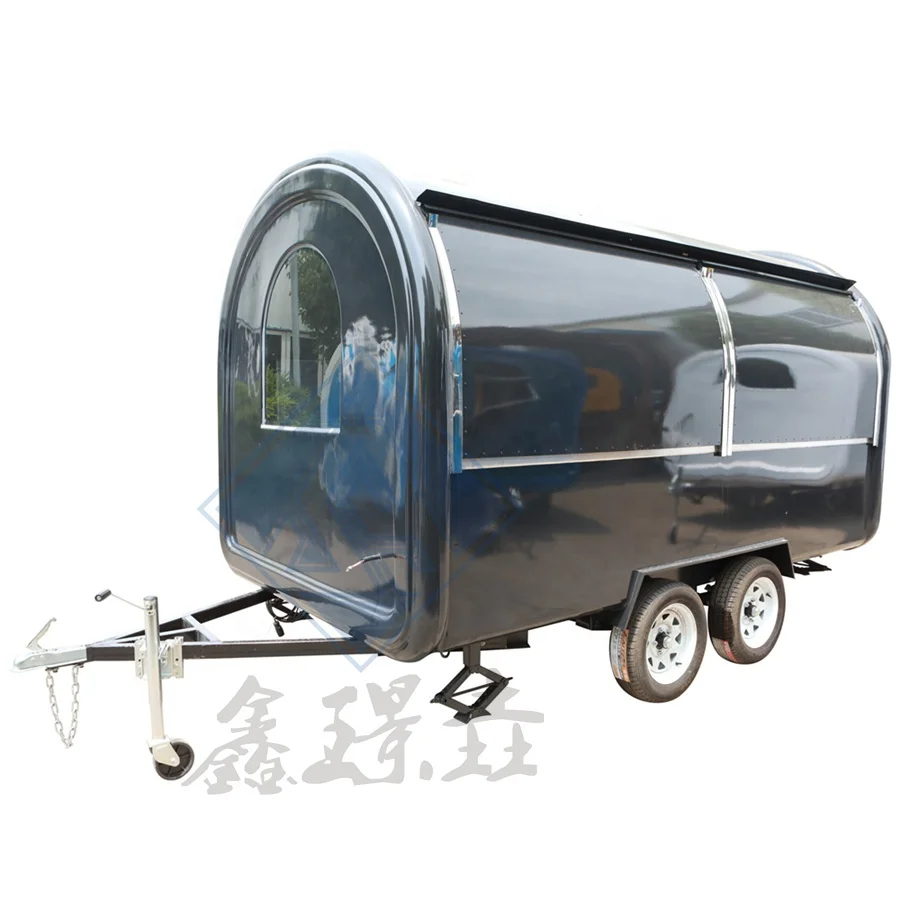 3 meters Customized pizza service trailer / mobile food truck with pizza oven