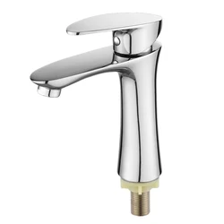 Low Price Bathroom Zinc Faucet Deck Mounted Chrome /Brushed Basin Cold water Tap