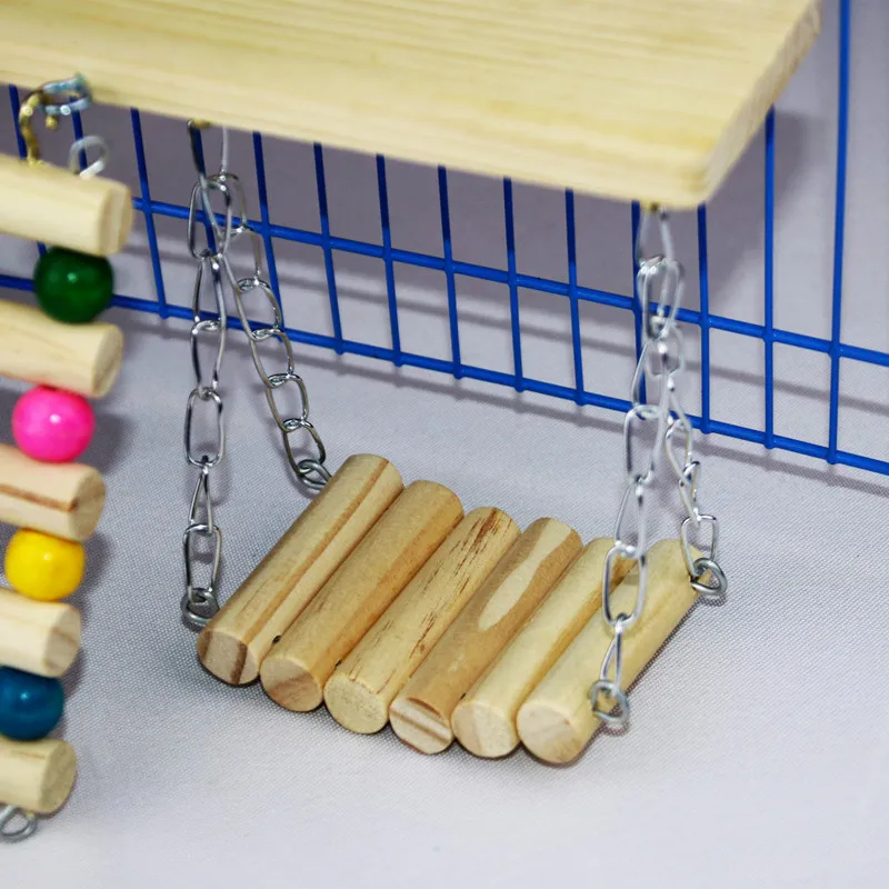 Hamster Squirrel Dragon Cat Springboard Log Springboard Jump Natural Woods Board Log Bird Perch Parrot Toys Cage Accessories
