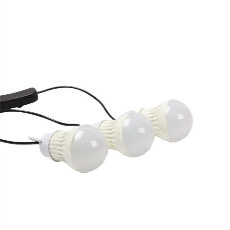 
hot sale Outdoor Portable Mini System Solar Panel charging 3 led Bulbs Rechargeable light Bulb 