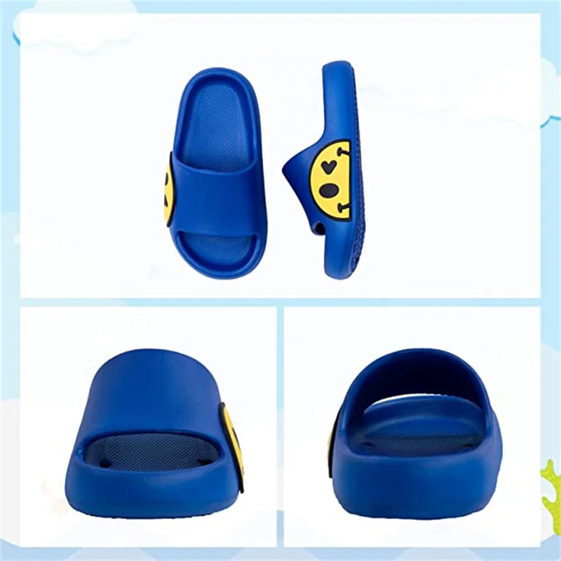 Summer cartoon cute non-slip boys smiley slippers kids child wholesale
