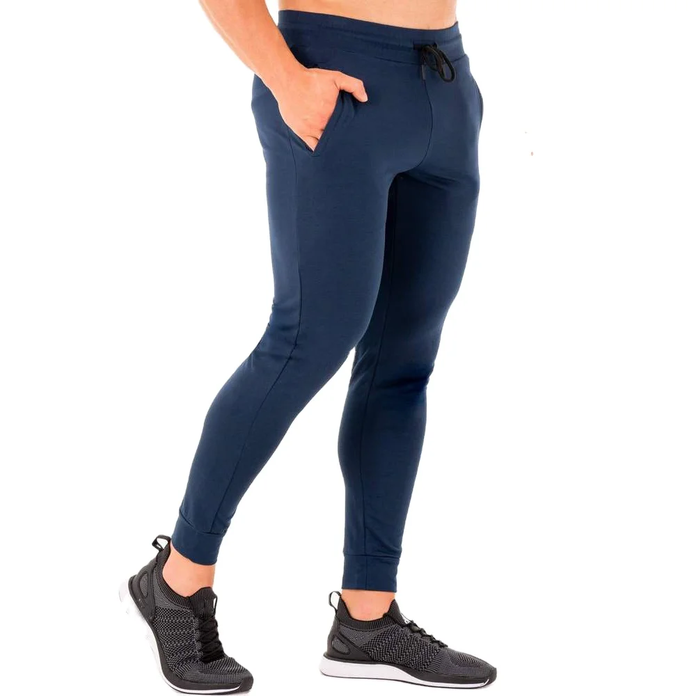 Custom Mens Cotton Athletic Fitness Skinny Printed Essentials Male Tapered Gym Jogger Pants Workout Trackpants