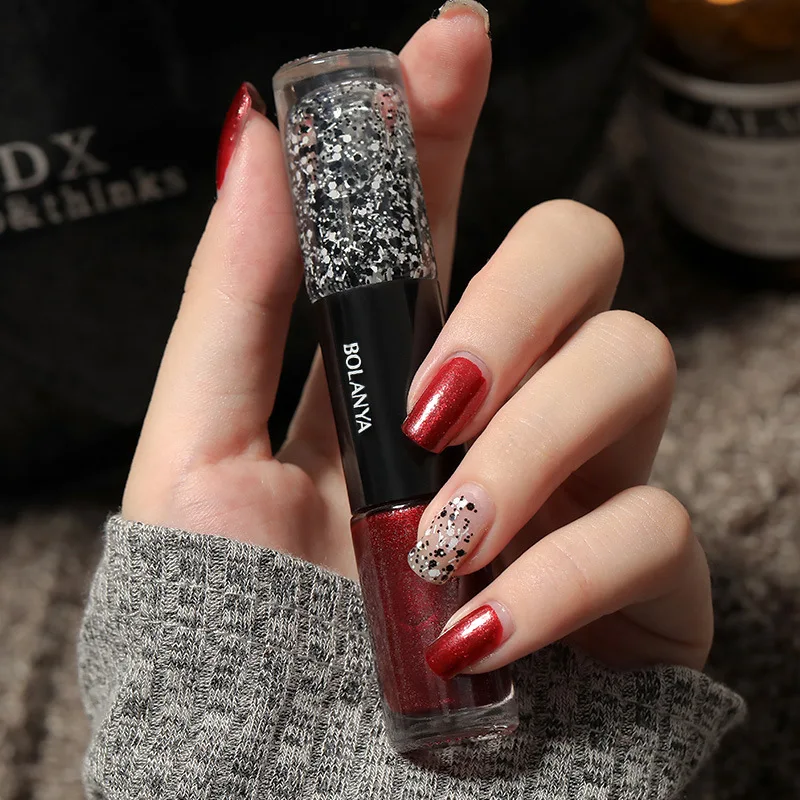 Unique Double-Headed Two-Color Nail Gel Polish Suppliers Blood Berry Neon Free Baking Gel Nail Polish Set