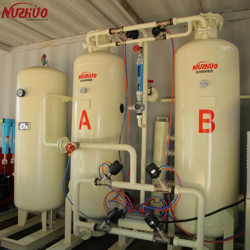 NUZHUO Plant Generating Oxygen With O2 Filling Station PSA Medical Oxygen System 60m3/h Oxygen Plant