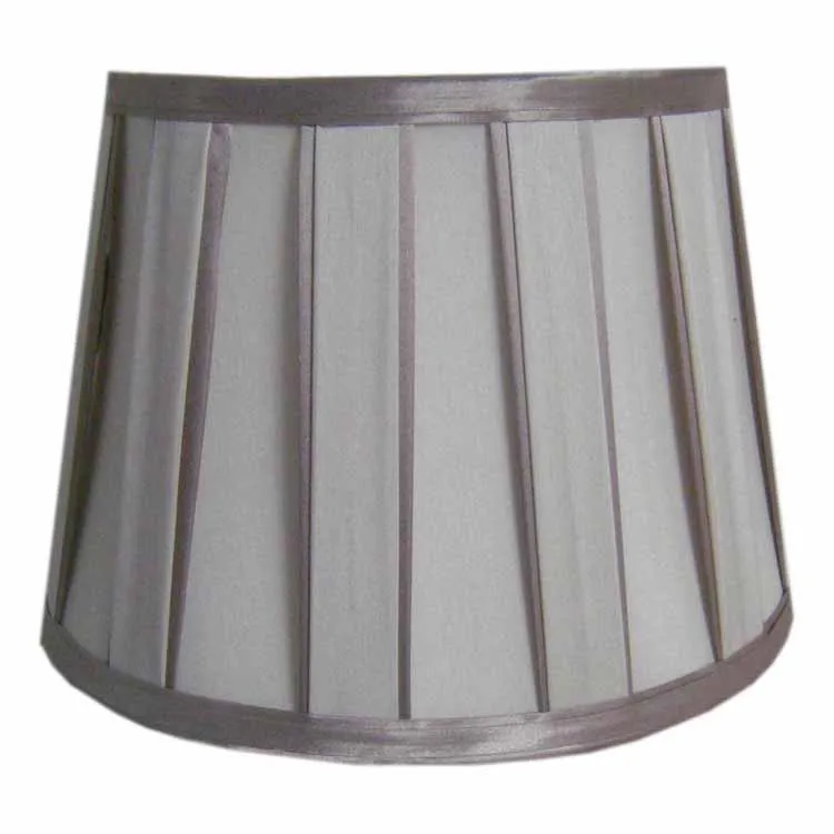 Wholesale Pleated Modern Round Lamp Shade Linen Fabric Lampshade
