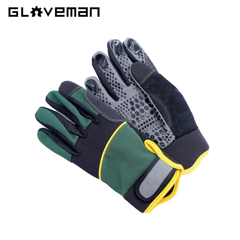 Противоскользящие механические перчатки GLOVEMAN из силикагеля на ладони высококачественные защитные рабочие для механического
