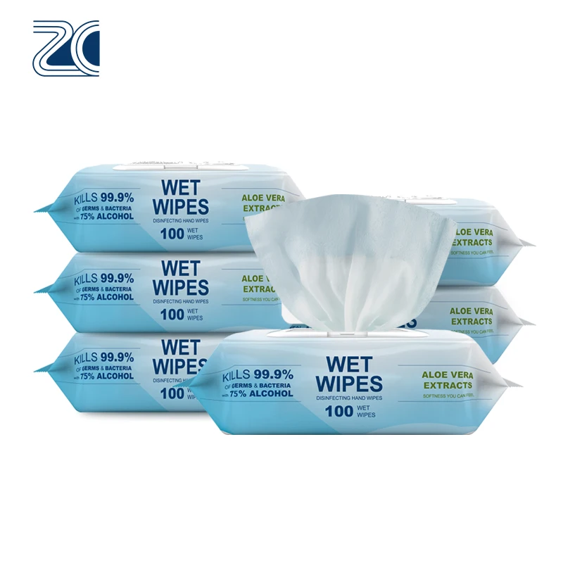 
Wet Wipes Hand Wipes for Travel Home Office Portable Large Size PET Customized Adults Non-woven restaurant wet wipes 