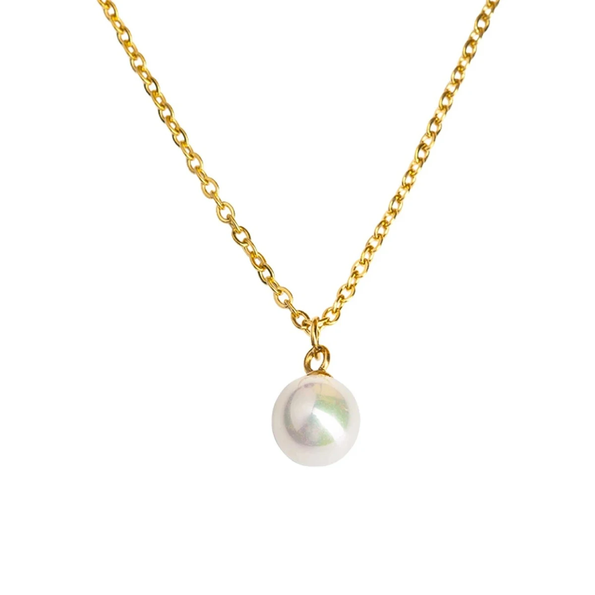 Solitaire Nature Freshwater Pearl Pendant Necklace For Women 925 Sterling Silver Jewelry