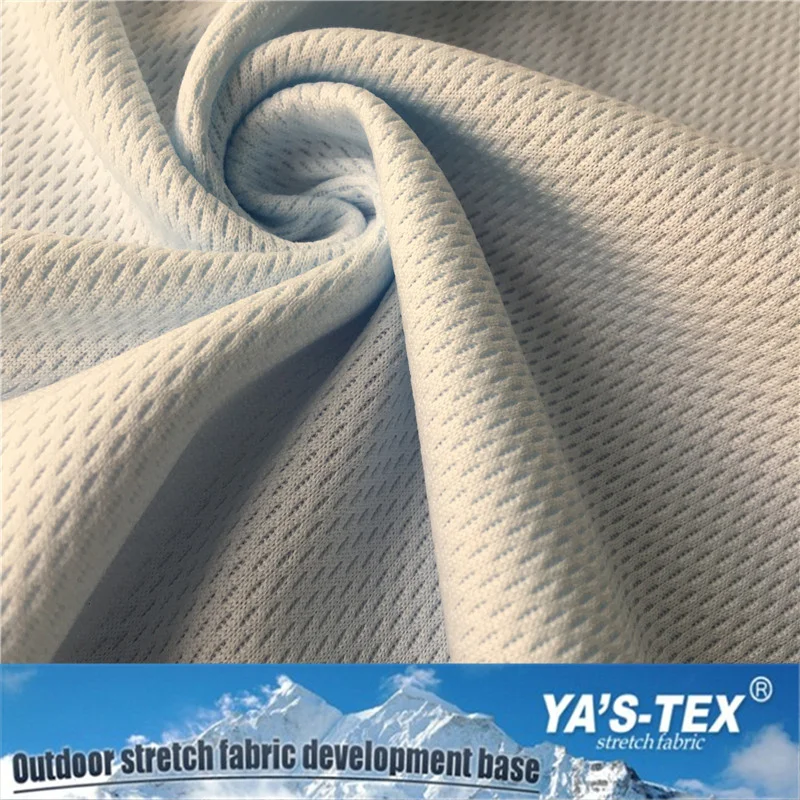 
Stretch Knit Bird Eye Polyester Mesh Knit Fabric for Clothing Linning or Shoes 