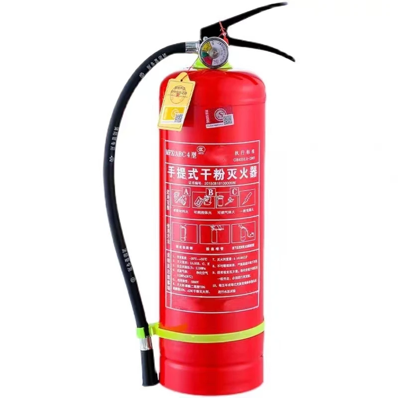 Safety red carbon steel extinguishing equipment chemical powder fire extinguisher