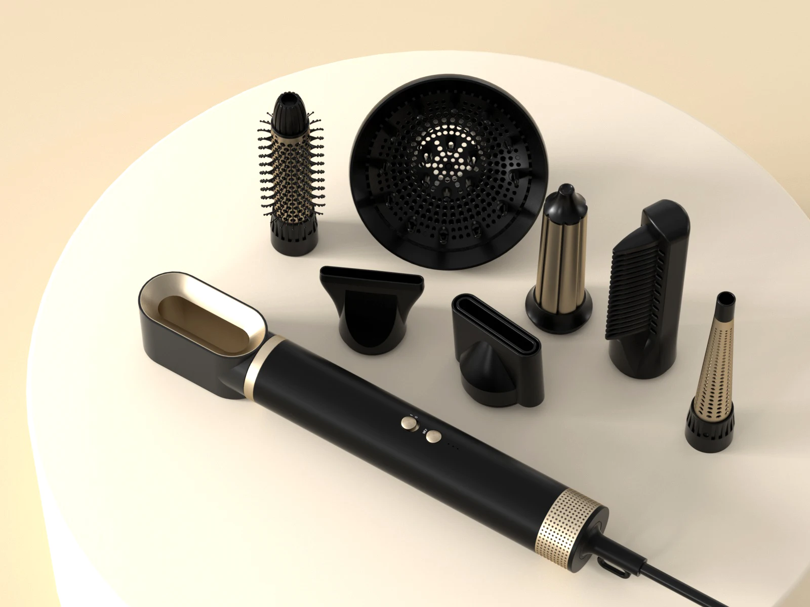 High Speed 11 In 1 Hang-Up Hook Natural Straightener Hair Comb One Step Hot Air Styler Dryer Hair Curler Brush