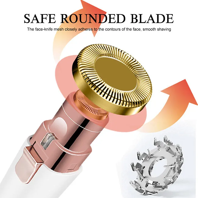 USB rechargeable eyebrow trimmer razor trimmer eyebrow sweat nose hair epilator