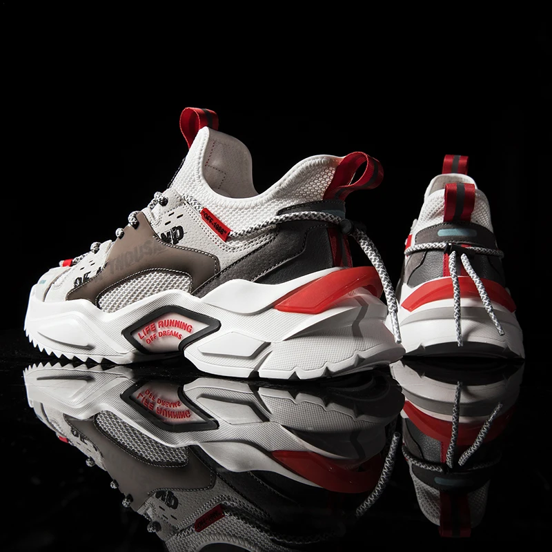 
2021 Stylish Wholesale Clunky Sneaker Men All Season Old School Dad Shoe Fashion Casual Shoe Thick Bottom Height Increasing Shoe 