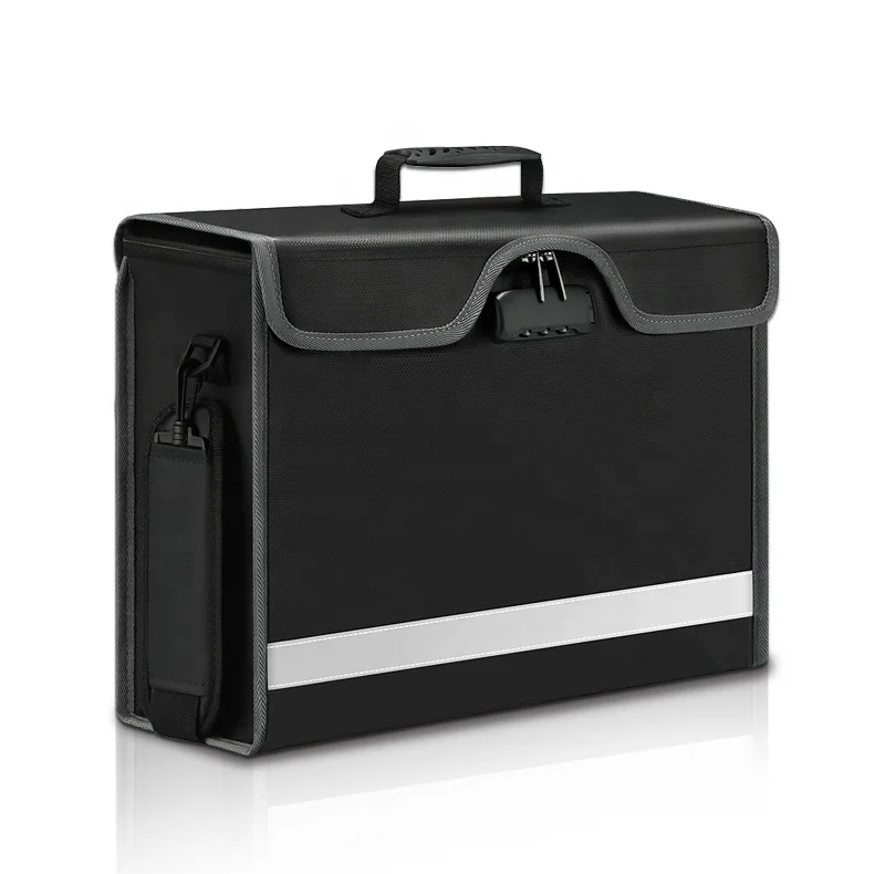 Waterproof Portable File Storage Travel Pouch Fireproof Document Money Bag