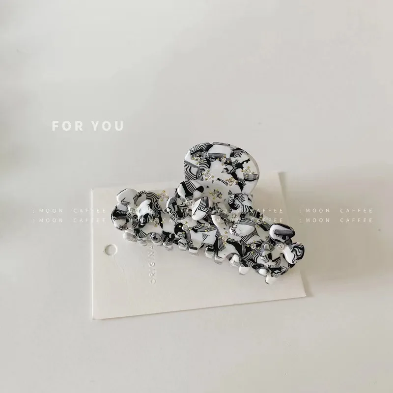 South Korea 2022 new acetate flower niche girl delicate super fairy blitzkrig grab clip ponytail clip back of the head clip